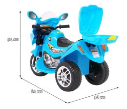Motorek Trójkołowy BJX-088 elektryczny dla najmłodszych Niebieski + Dźwięki + Światła