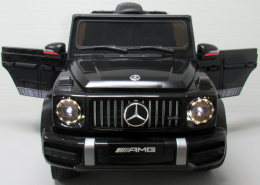 Mercedes G63 czarny Piankowe koła Eva, miękki fotelik Licencja
