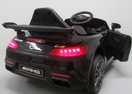 Mercedes GTR-S czarny Miękkie koła Eva, miękki fotelik Licencja