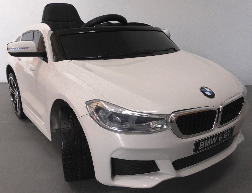 BMW 6GT Biały Miękkie koła Eva, miękki fotelik Licencja
