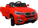 Cabrio B12 czerwony autko na akumulator, miękkie koła Eva