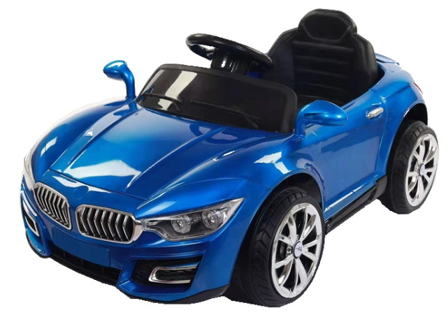 Cabrio B16 niebieski lakierowany, autko na akumulator, funkcja bujania