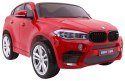 DWUOSOBOWE BMW X6M czerwony Auto na akumulator do 50KG+pilot+pokrowiec+ekoskóra Piękny!