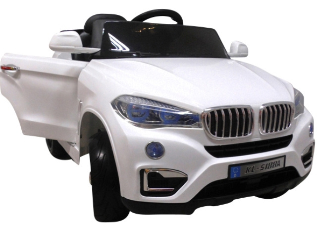 Cabrio B12 biały autko na akumulator, miękkie koła Eva
