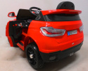 Cabrio B12 czerwony autko na akumulator, miękkie koła Eva