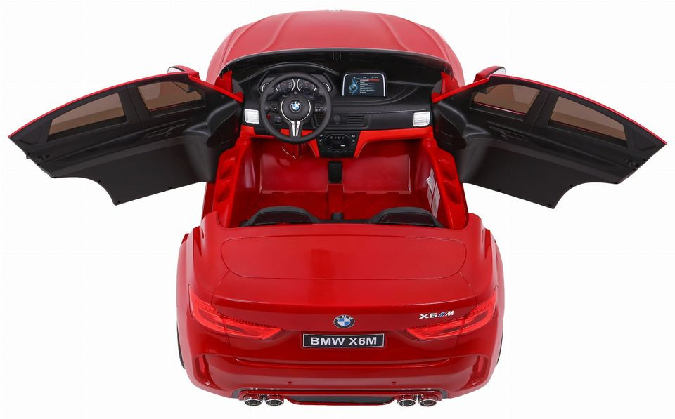 DWUOSOBOWE BMW X6M czerwony Auto na akumulator do 50KG+pilot+pokrowiec+ekoskóra Piękny!