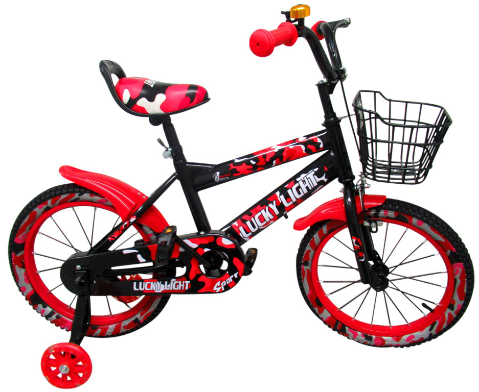 Sportowy rower P3-16 cali CZERWONY Rowerek dziecięcy+koszyk