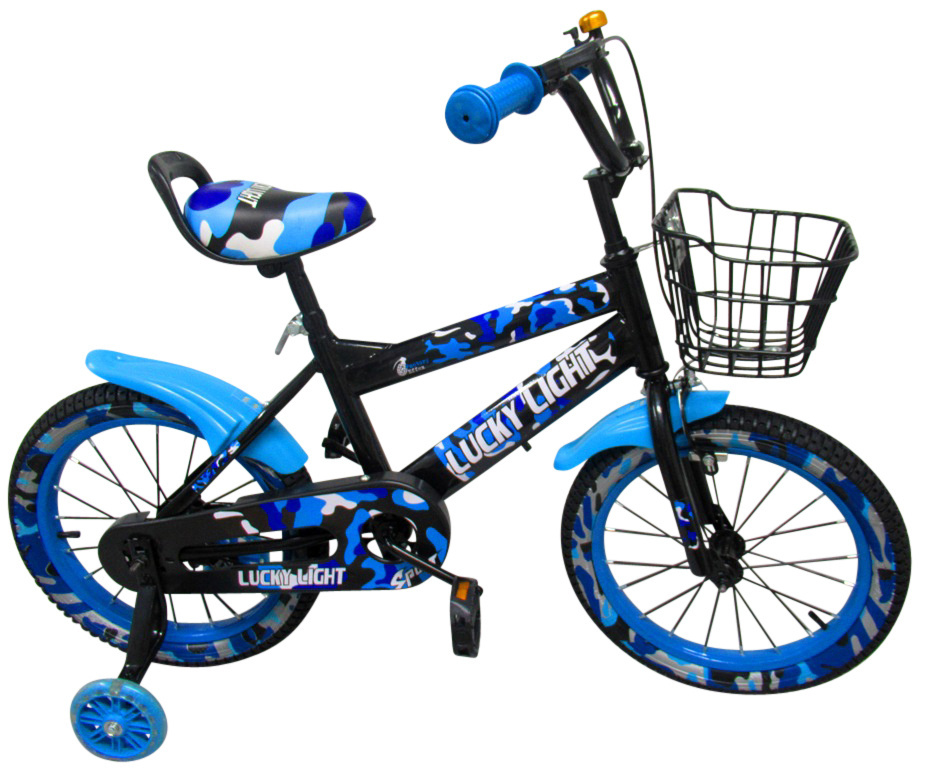 Sportowy rower P3-16 cali NIEBIESKI Rowerek dziecięcy+koszyk