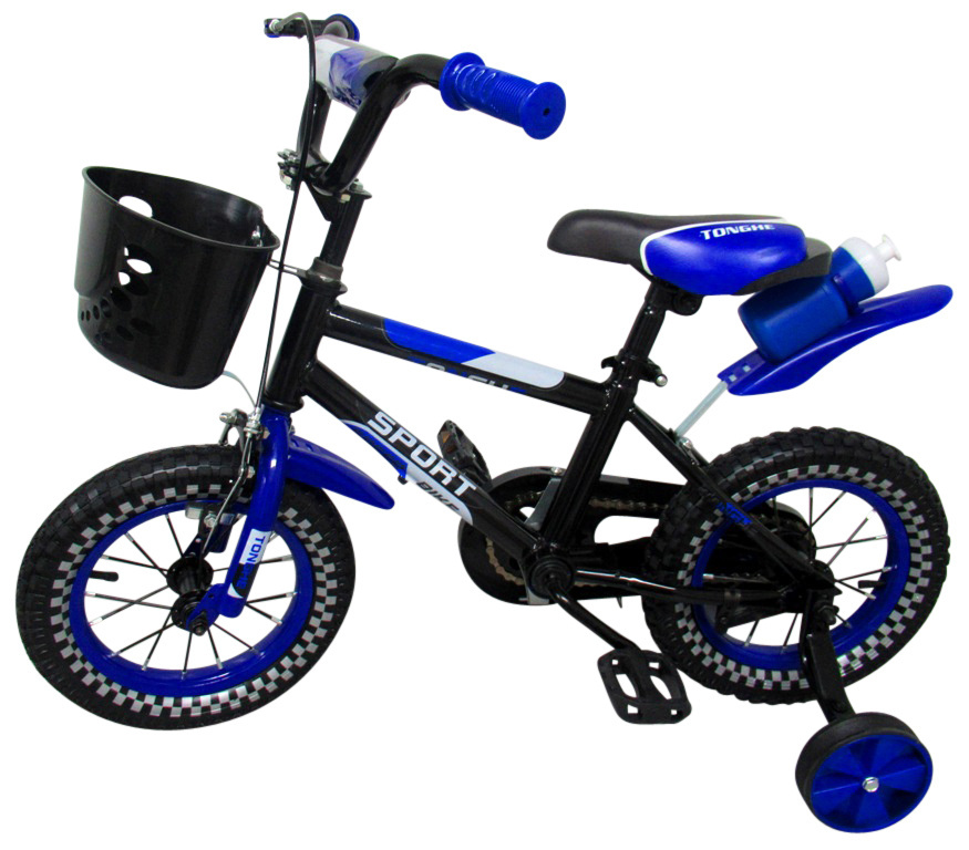 Sportowy rower P6-12 cali NIEBIESKI Rowerek dziecięcy+koszyk