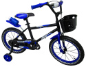 Sportowy rower P6-16 cali NIEBIESKI Rowerek dziecięcy+koszyk