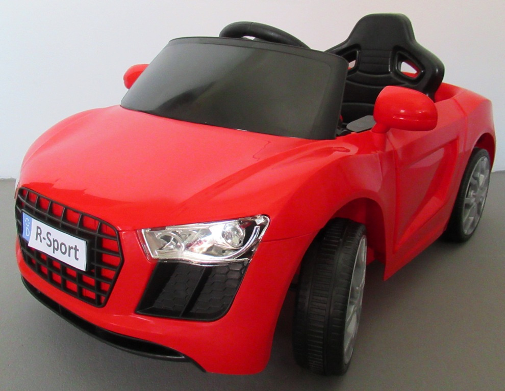 Cabrio AA4 czerwony, autko na akumulator, funkcja bujania