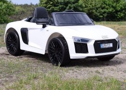 ORYGINALNE AUDI R8 SPYDER W NAJLEPSZEJ WERSJI, MIĘKKIE SIEDZENIE, PILOT 2.4 GHZ/ 2198