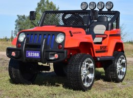 MEGA JEEP SUNSHINE, NAPĘD 4X4, 2X12V, WOLNY START/ MIĘKKIE KOŁA, BLUETOOTH, RADIO EXCLUSIVE/2388