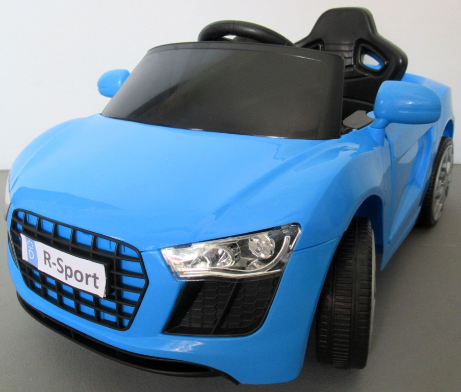 Cabrio AA4 niebieski, autko na akumulator, funkcja bujania
