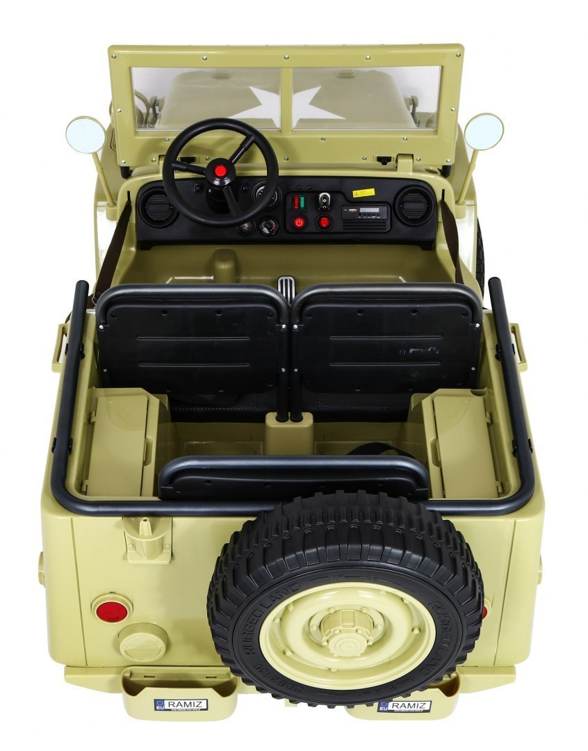 Pojazd Retro Wojskowy 3-OSOBOWY 4x4 Matcha